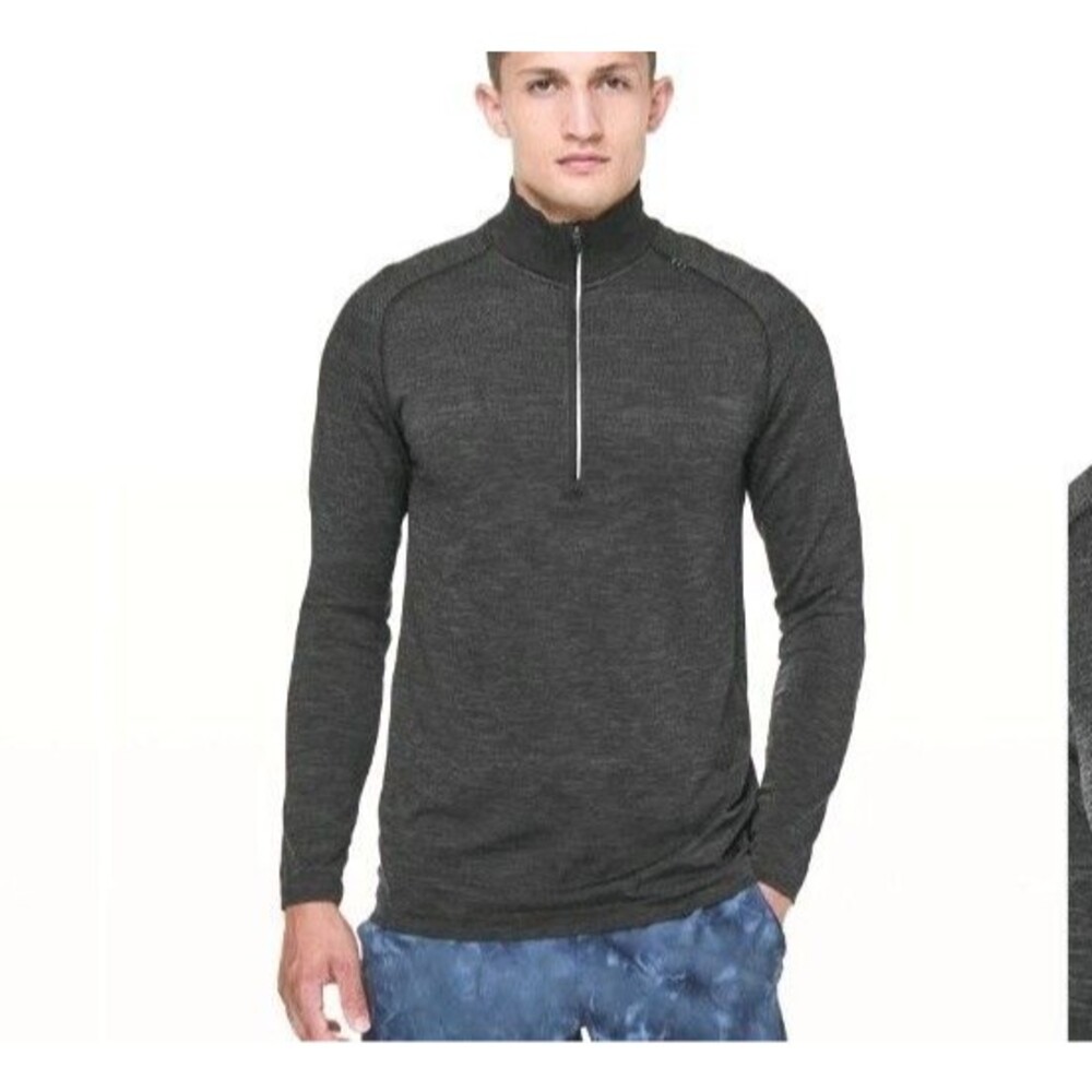 Lululemon Metal Vent Tech 1/2 Zip LS 2.0 Size XL Deep Coal Black